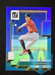 2022 Donruss Baseball Holo Blue #112 Cal Quantrill - Cleveland Indians